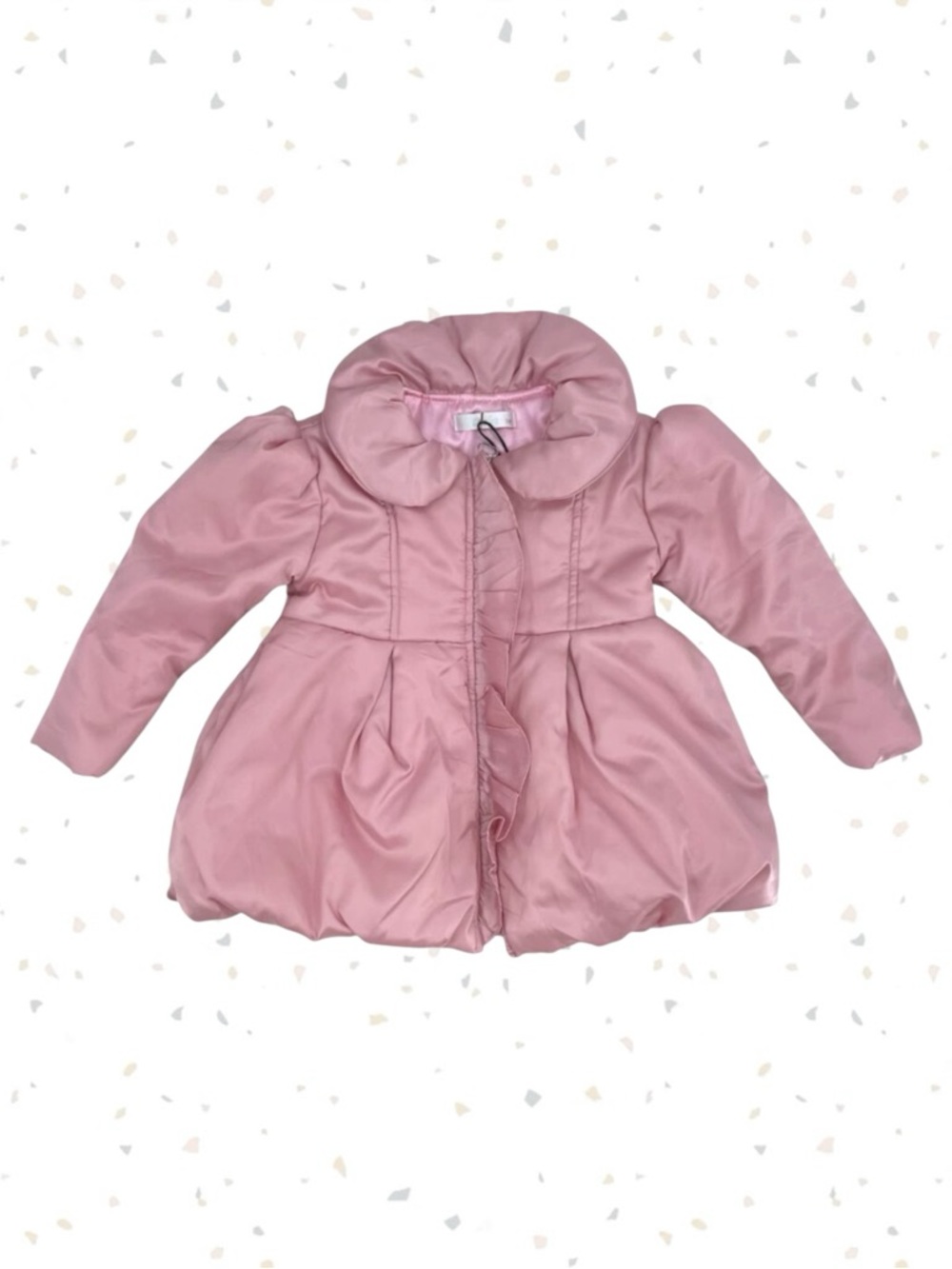 Pink Baby Coat Shiny Satin Church Fancy Dress Baptism Special Event Jacket 6 Mos